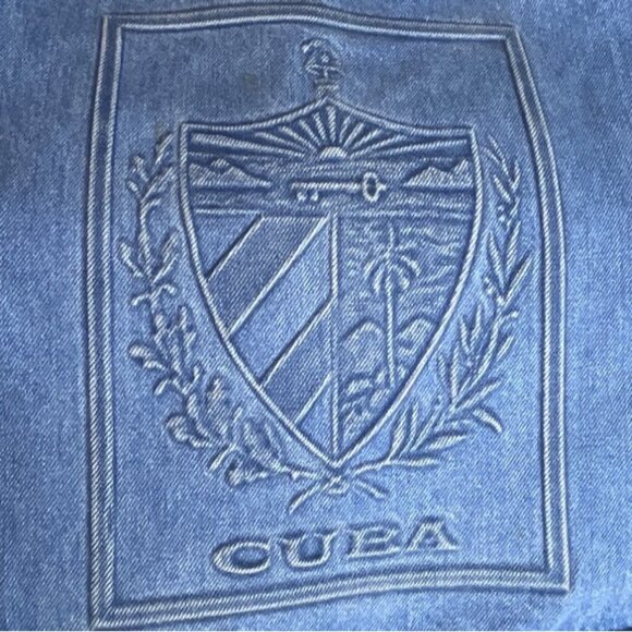 Little Havana Women's Blue Cuban Coat Of Arms Fold Over Messenger Bag - NWT - Picture 2 of 11